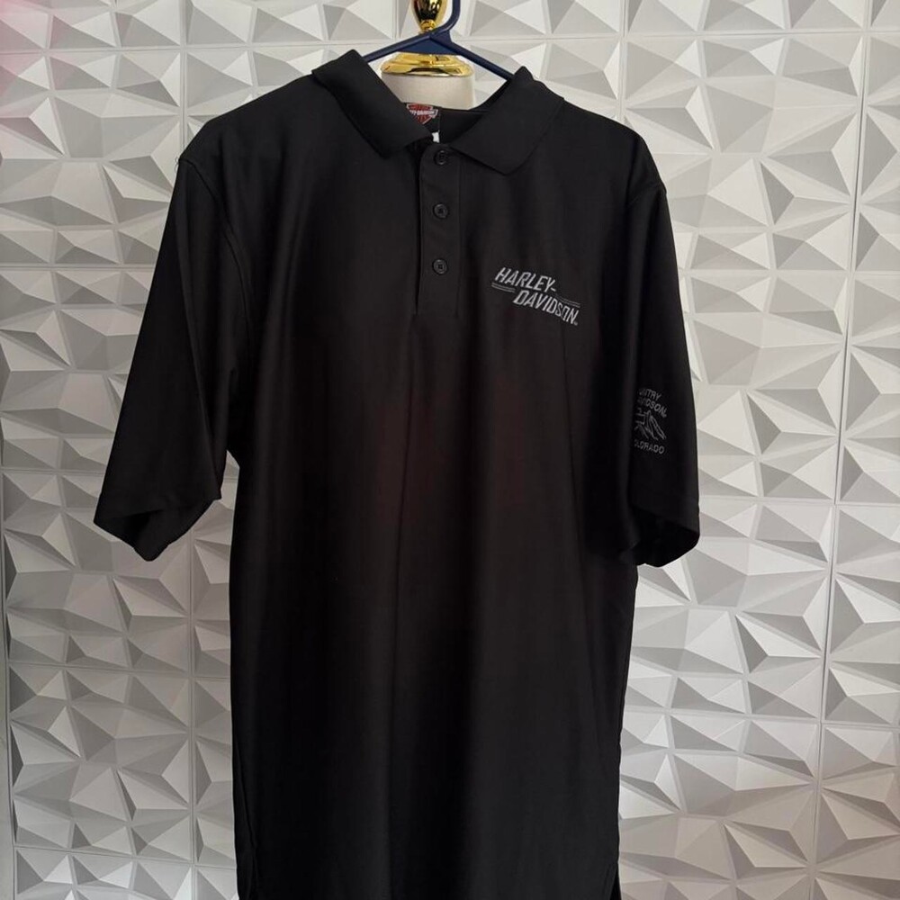 Harley Davidson Men's Black Polo-shirts